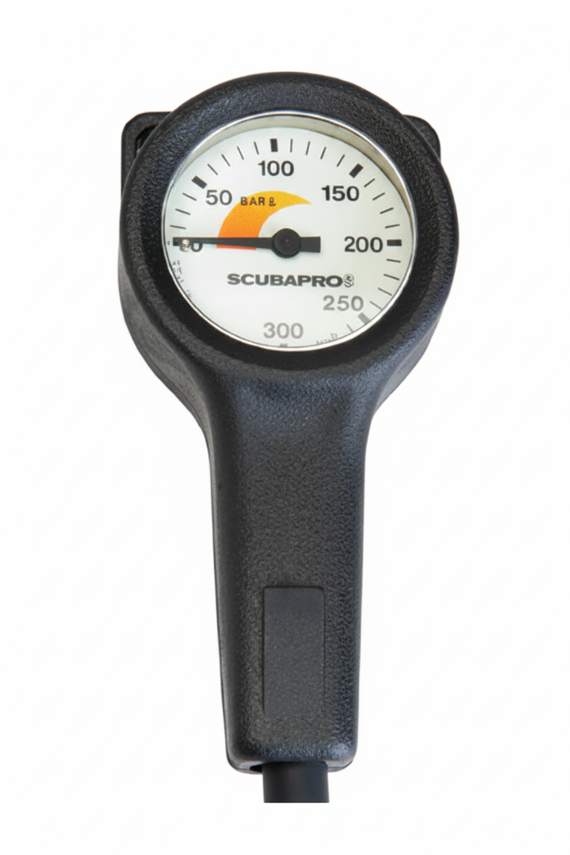 SCUBAPRO Standard Pressure Gauge (SPG) 300 Bar Complete with HP Hose