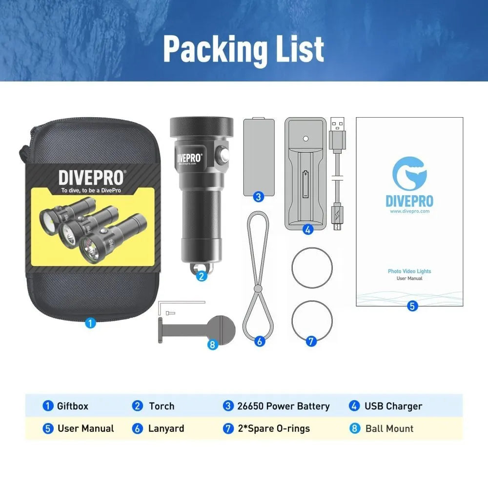 DIVEPRO M27 V3 Torch