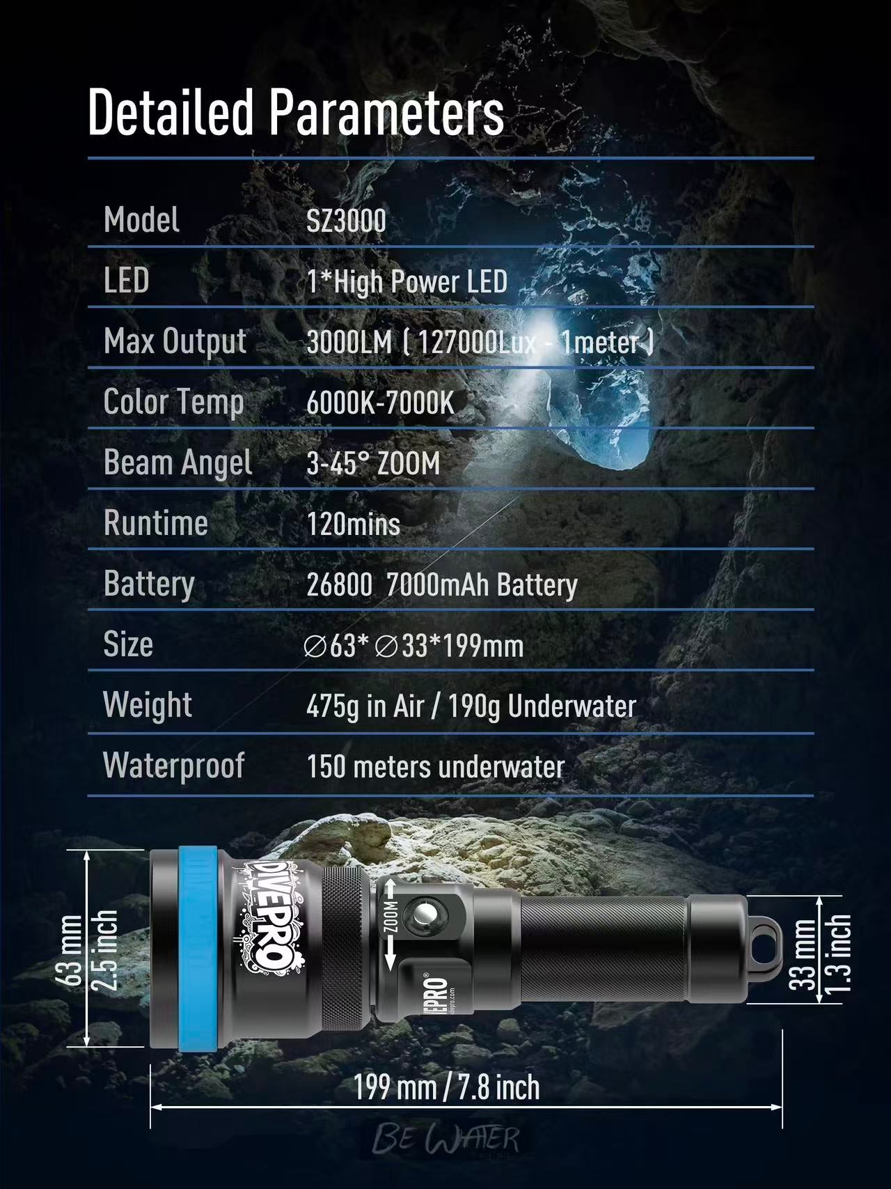 DIVEPRO S30Z Torch