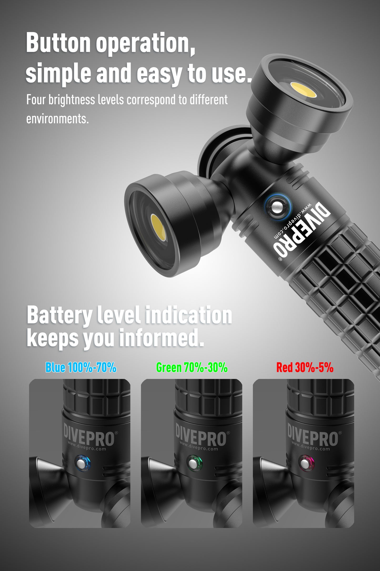 DIVEPRO V360 Pro Torch