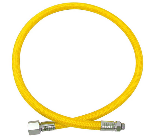 Braided Low Pressure Regulator Hose (26"/36", Yellow/Black)